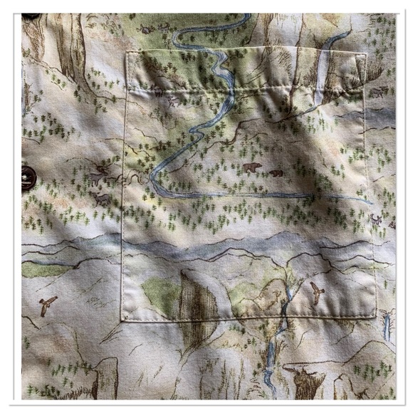 Patagonia Pataloha Vintage 2007 Yosemite National Park Camp Shirt Cream Size L - Picture 2 of 13
